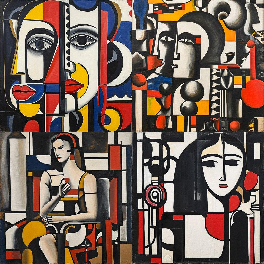 Fernand Leger style, Midjourney V6, render 1 of 4