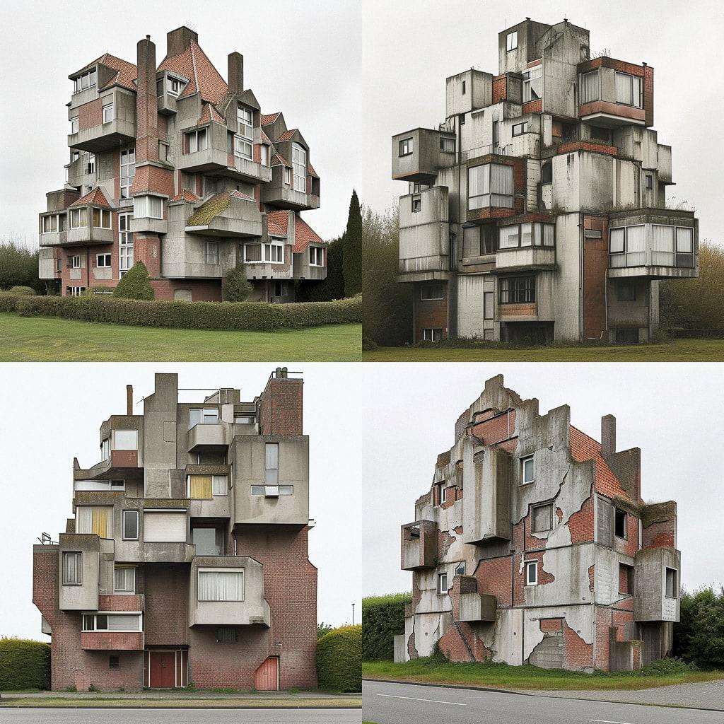 Filip Dujardin style, Midjourney V6, render 1 of 4