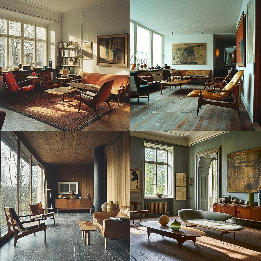 Finn Juhl style, Midjourney V6, render 1 of 4