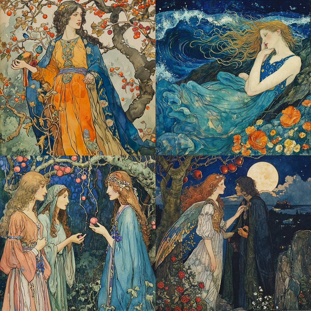 Florence Harrison style, Midjourney V6, render 1 of 4