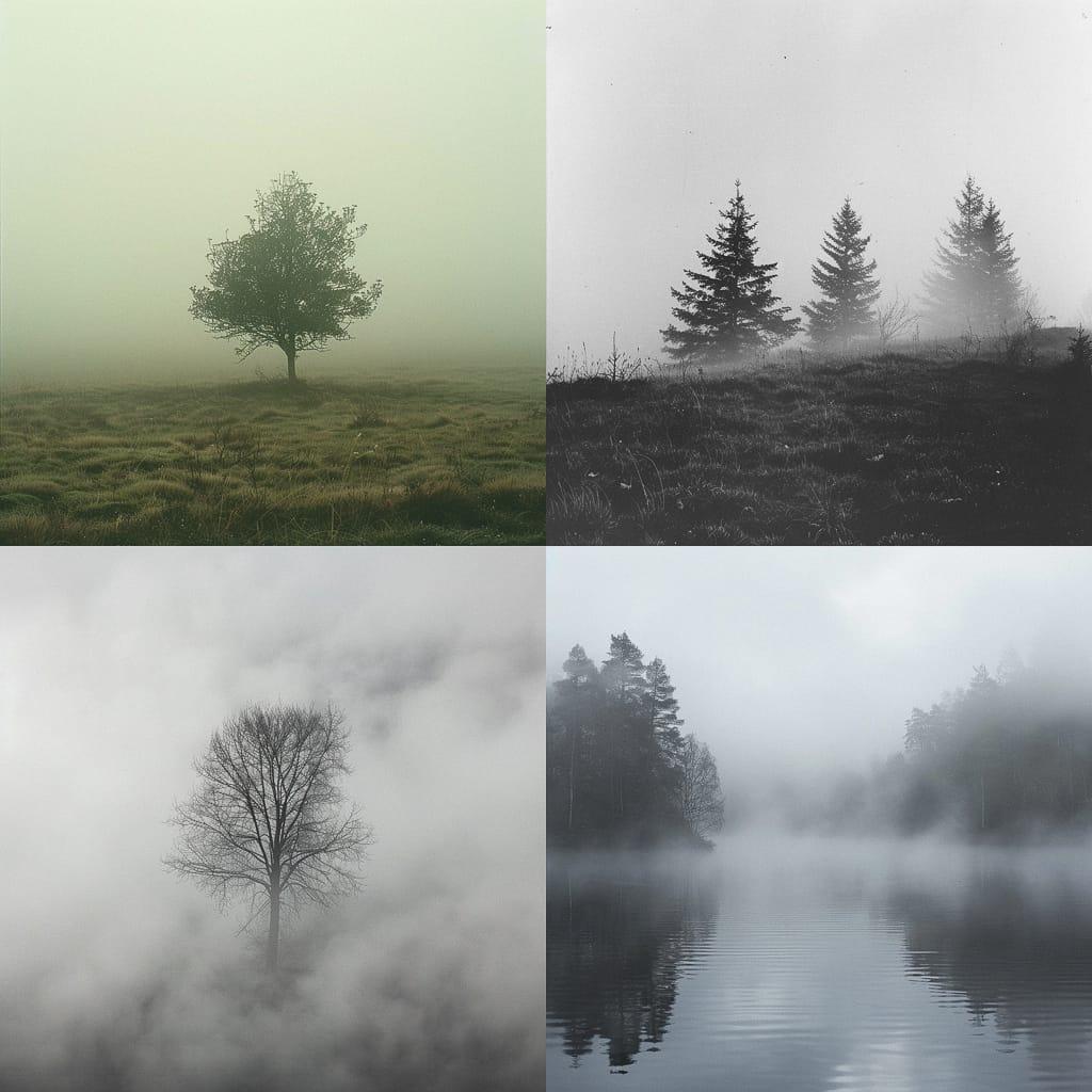 Foggy style, Midjourney V6, render 1 of 4