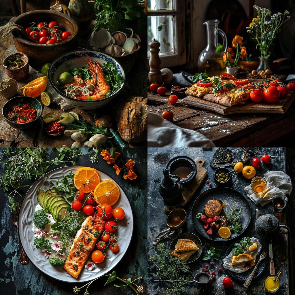Food photography style, Midjourney V6, render 1 of 4