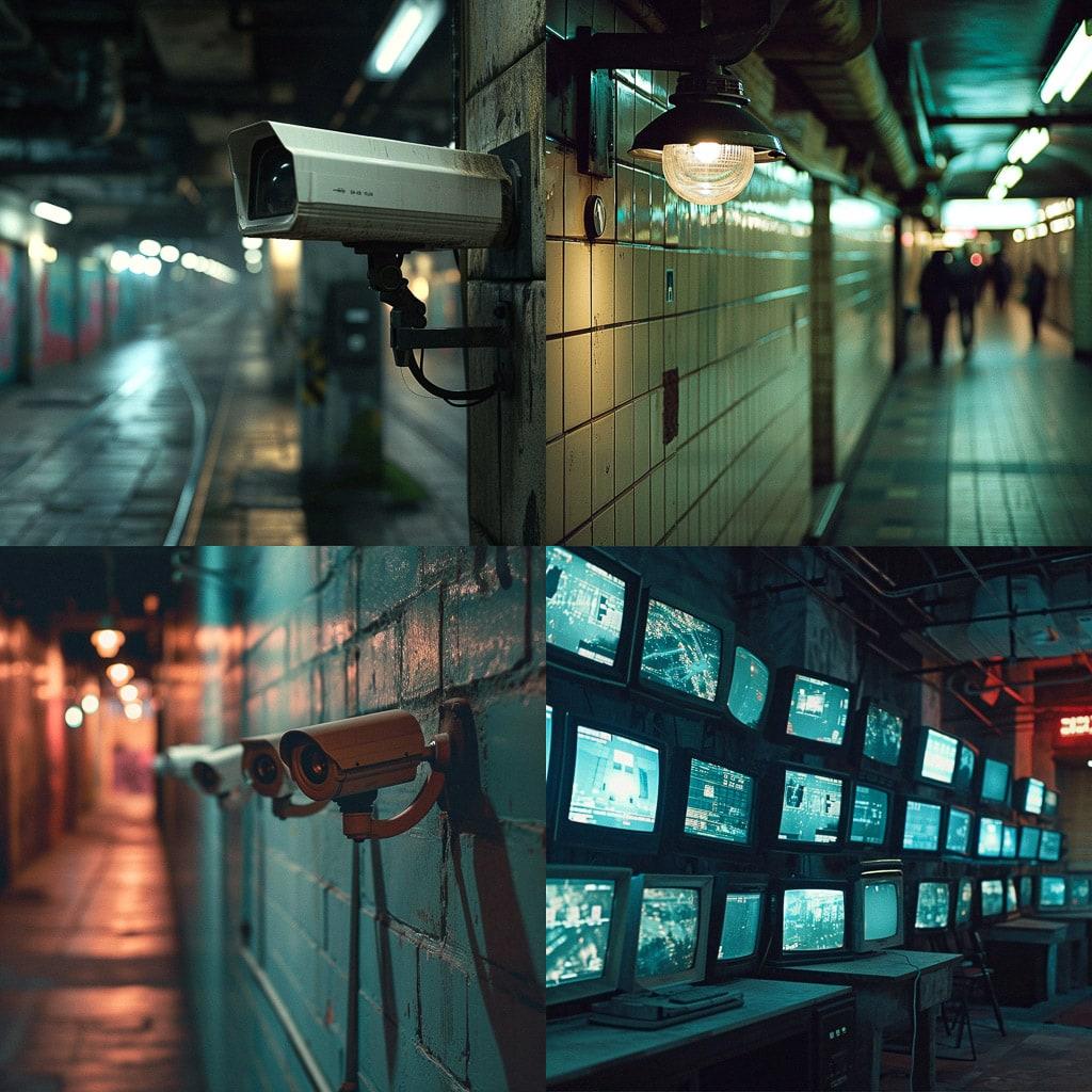 Footage from CCTV style, Midjourney V6, render 1 of 4