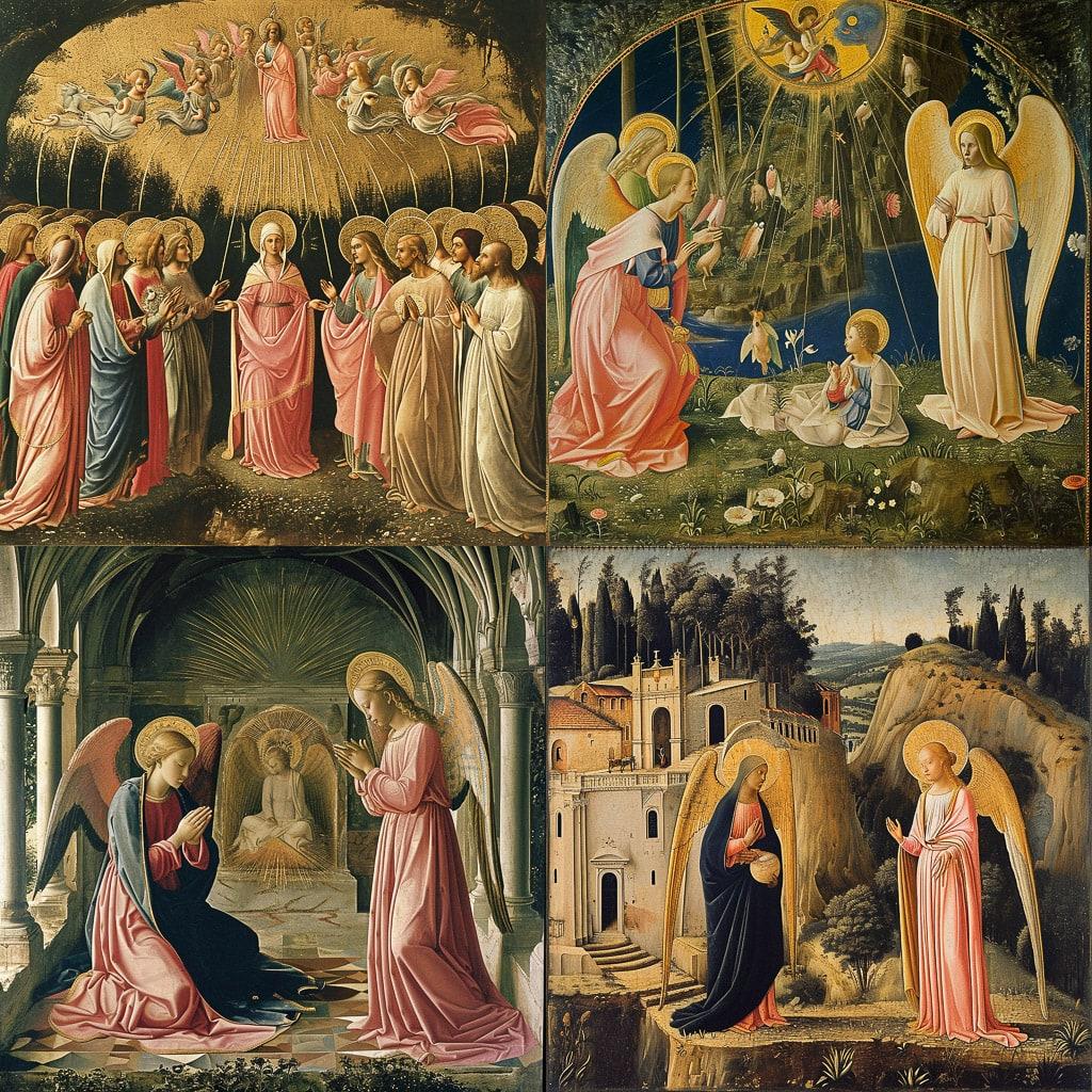 Fra Angelico style, Midjourney V6, render 1 of 4
