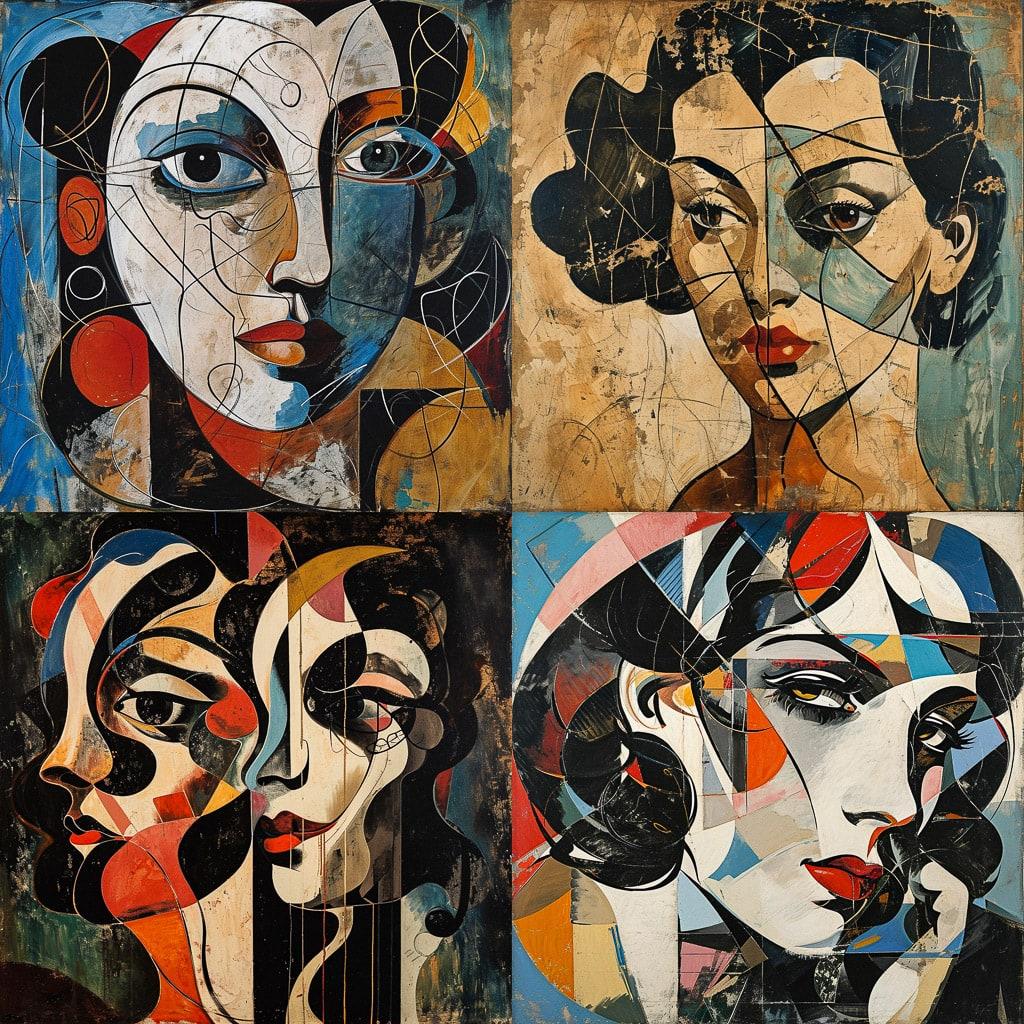 Francis Picabia style, Midjourney V6, render 1 of 4