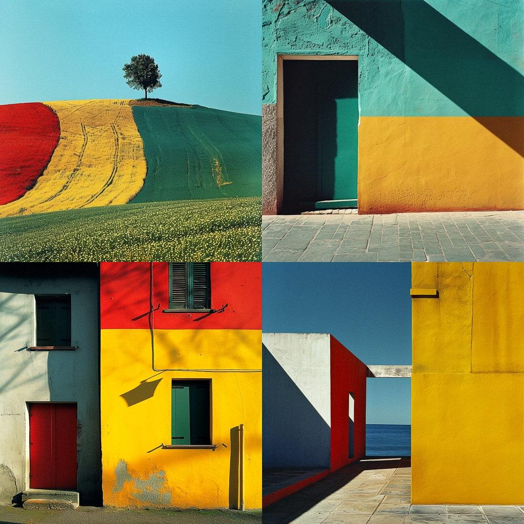 Franco Fontana style, Midjourney V6, render 1 of 4