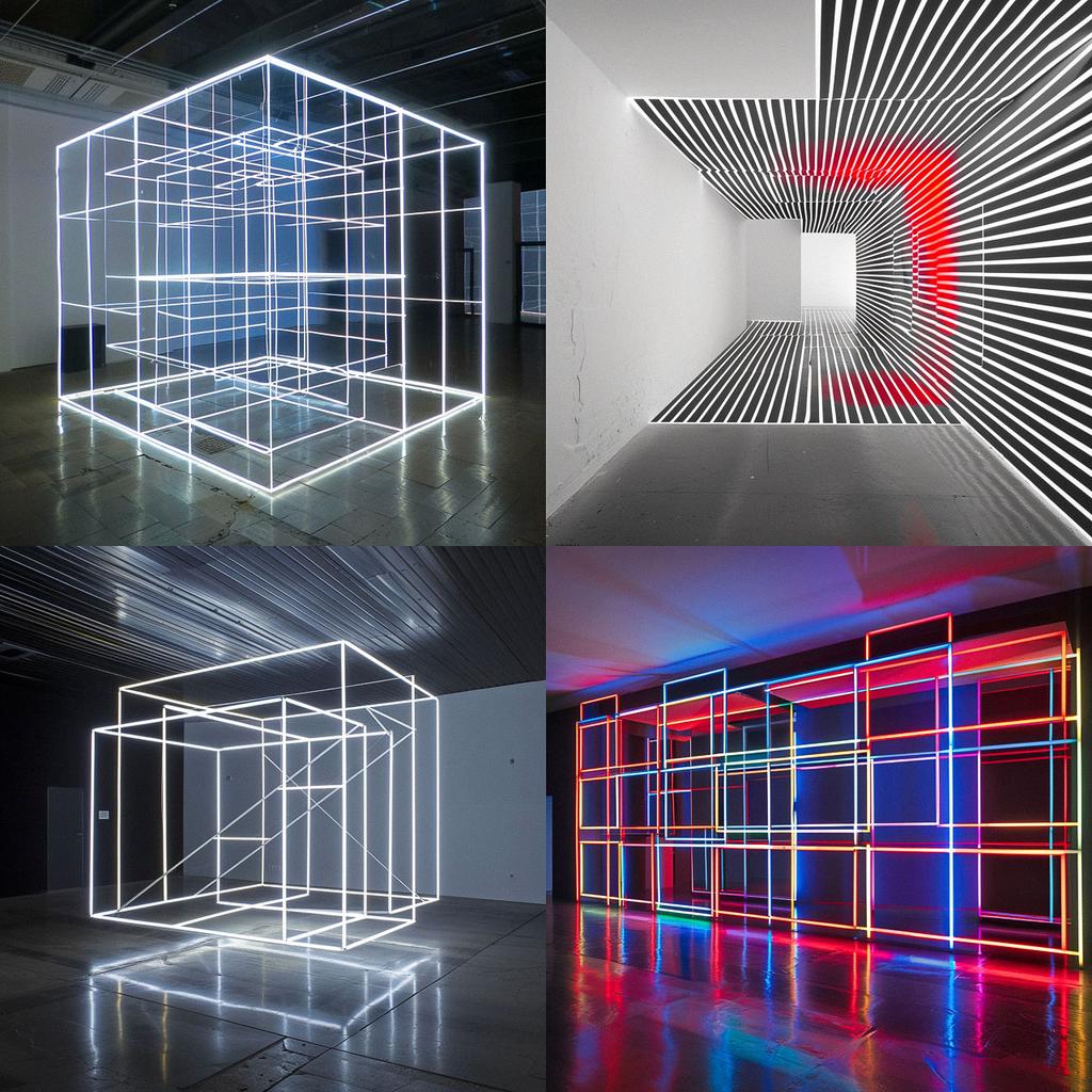 Francois Morellet style, Midjourney V6, render 1 of 4