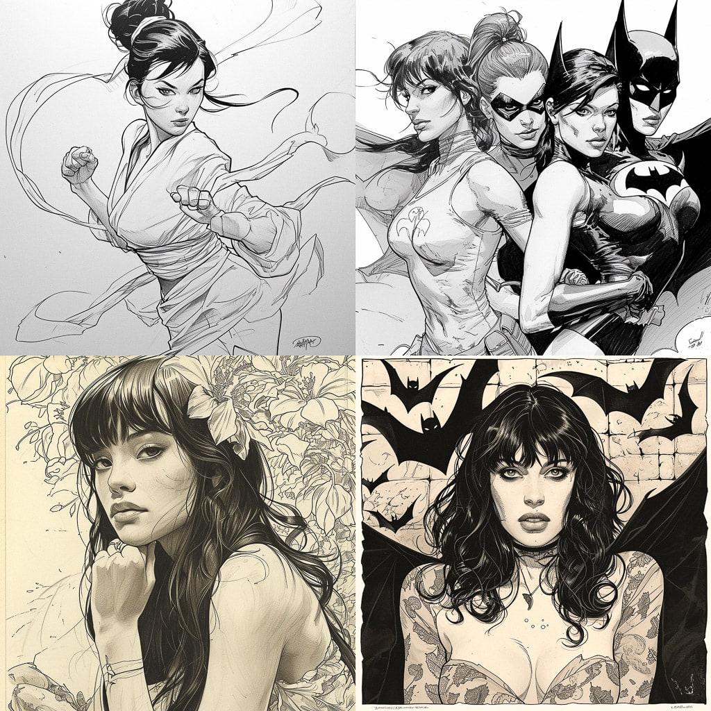 Frank Cho style, Midjourney V6, render 1 of 4
