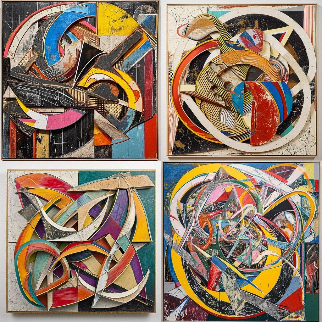Frank Stella style, Midjourney V6, render 1 of 4