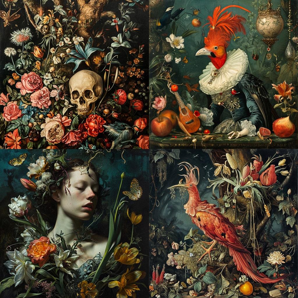 Frans Floris style, Midjourney V6, render 1 of 4