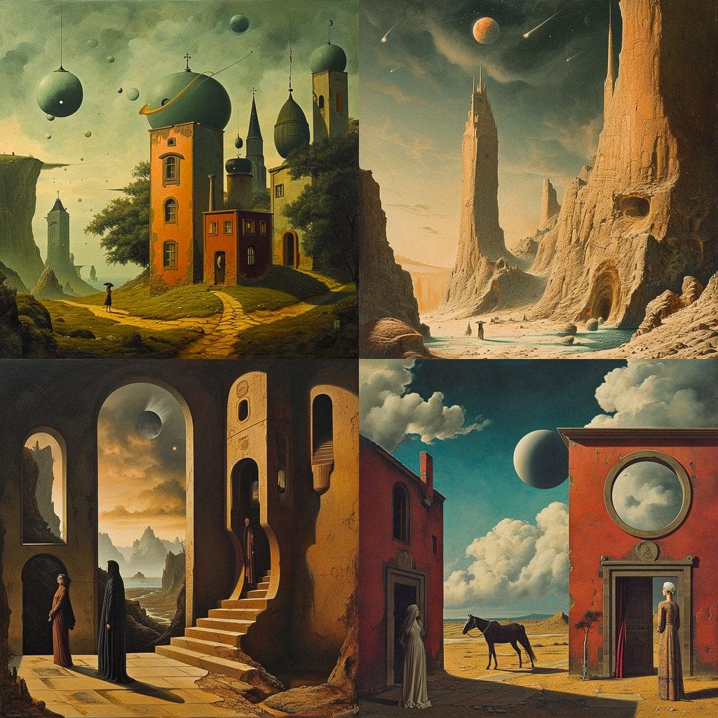Franz Sedlacek style, Midjourney V6, render 1 of 4