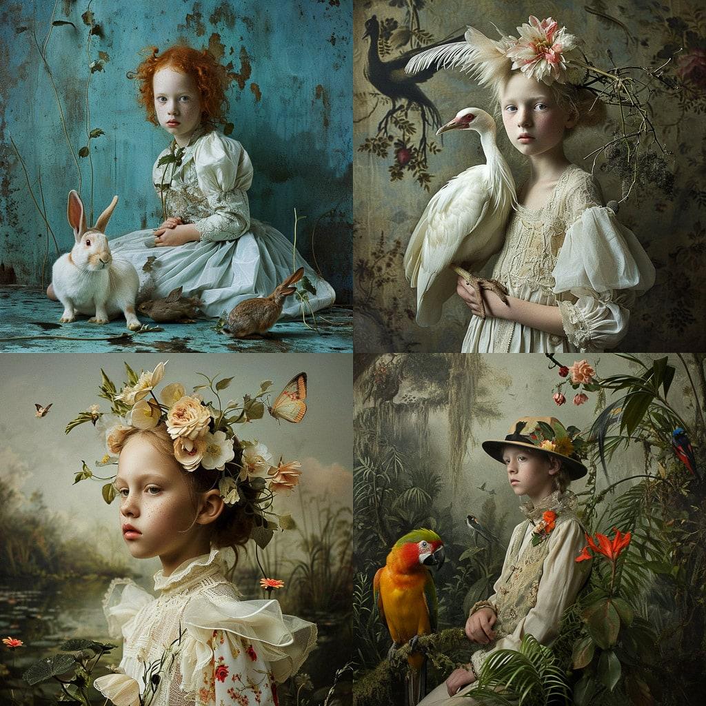Frieke Janssens style, Midjourney V6, render 1 of 4