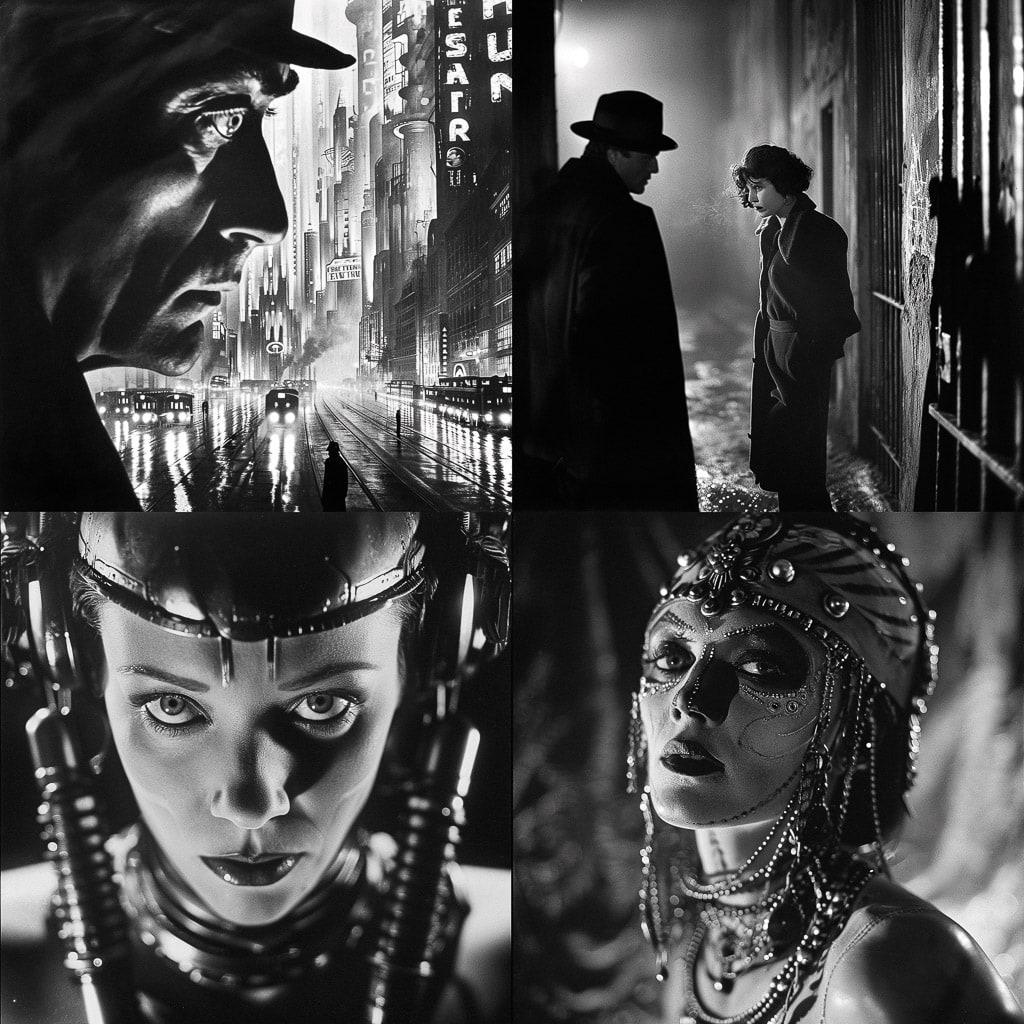 Fritz Lang style, Midjourney V6, render 1 of 4