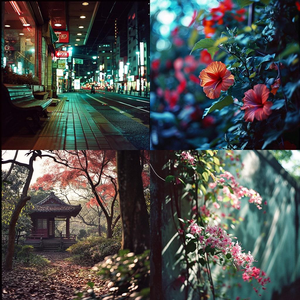Fujicolor Fujichrome Velvia 100 style, Midjourney V6, render 1 of 4
