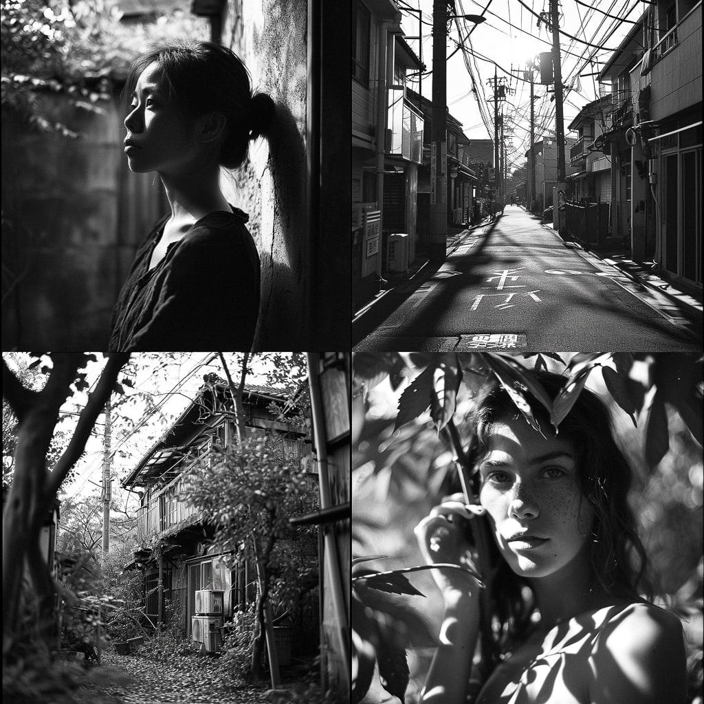 Fujifilm Neopan 100 style, Midjourney V6, render 1 of 4