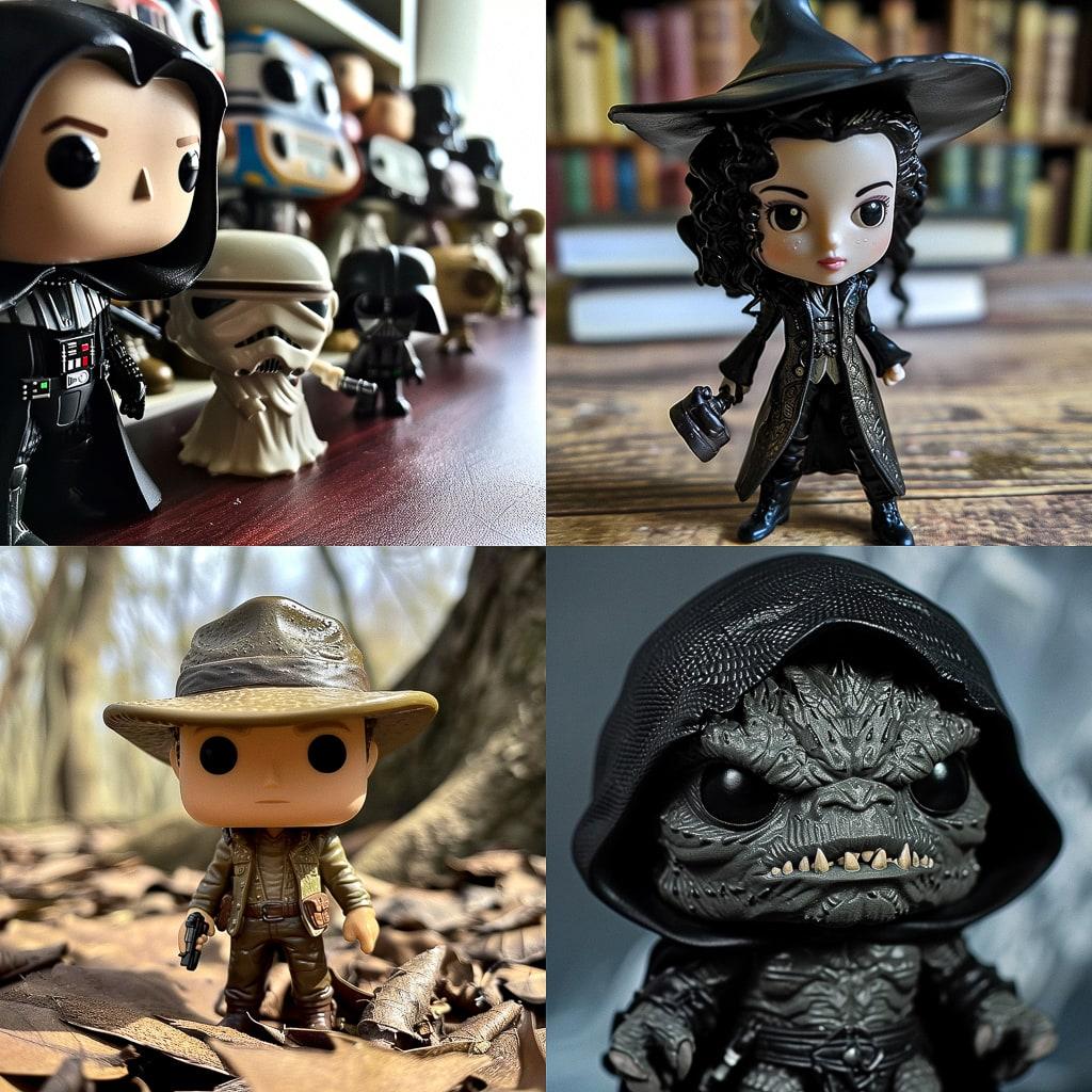 Funko Pop style, Midjourney V6, render 1 of 4