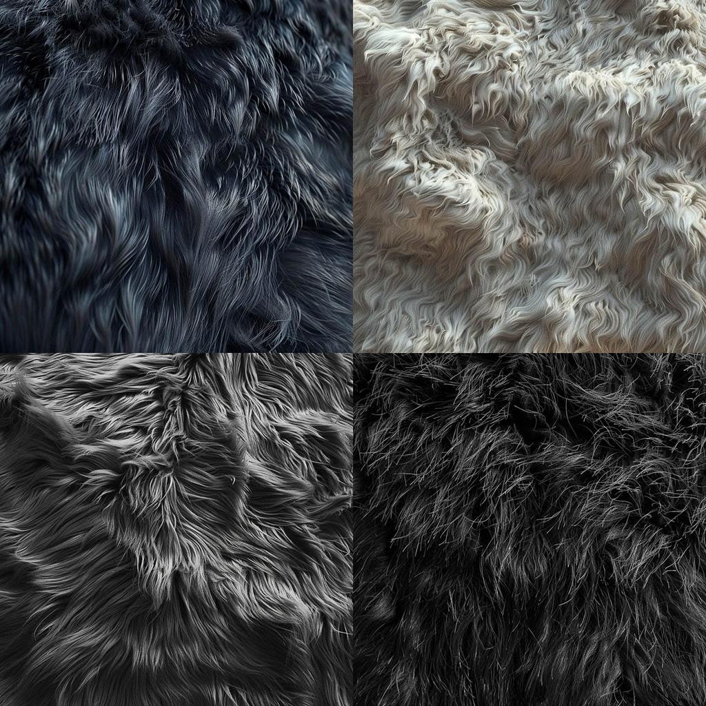 Furry texture style, Midjourney V6, render 1 of 4