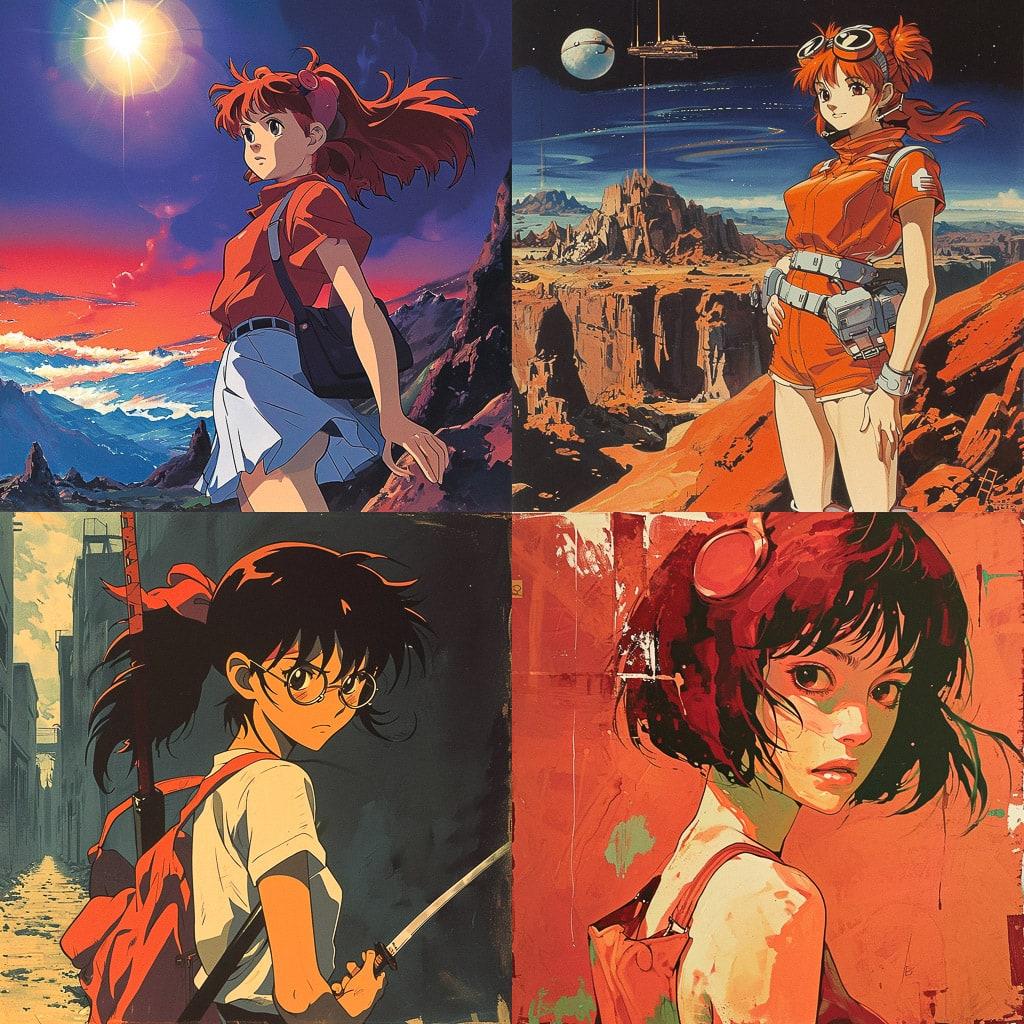 Gainax style, Midjourney V6, render 1 of 4