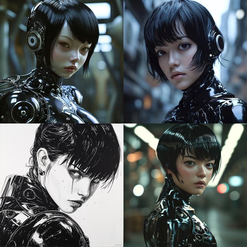 Gantz style, Midjourney V6, render 1 of 4