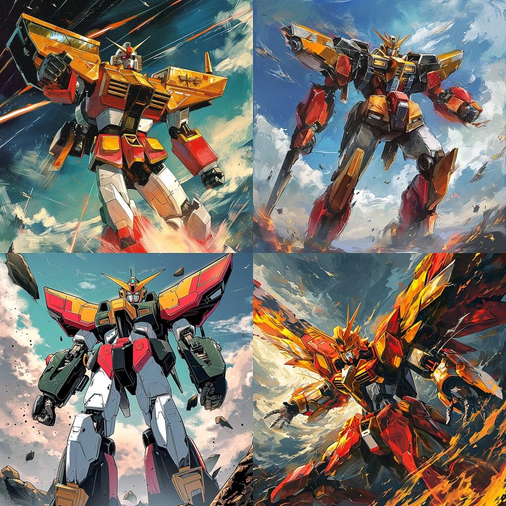 GaoGaiGar style, Midjourney V6, render 1 of 4