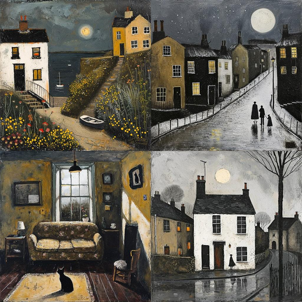 Gary Bunt style, Midjourney V6, render 1 of 4