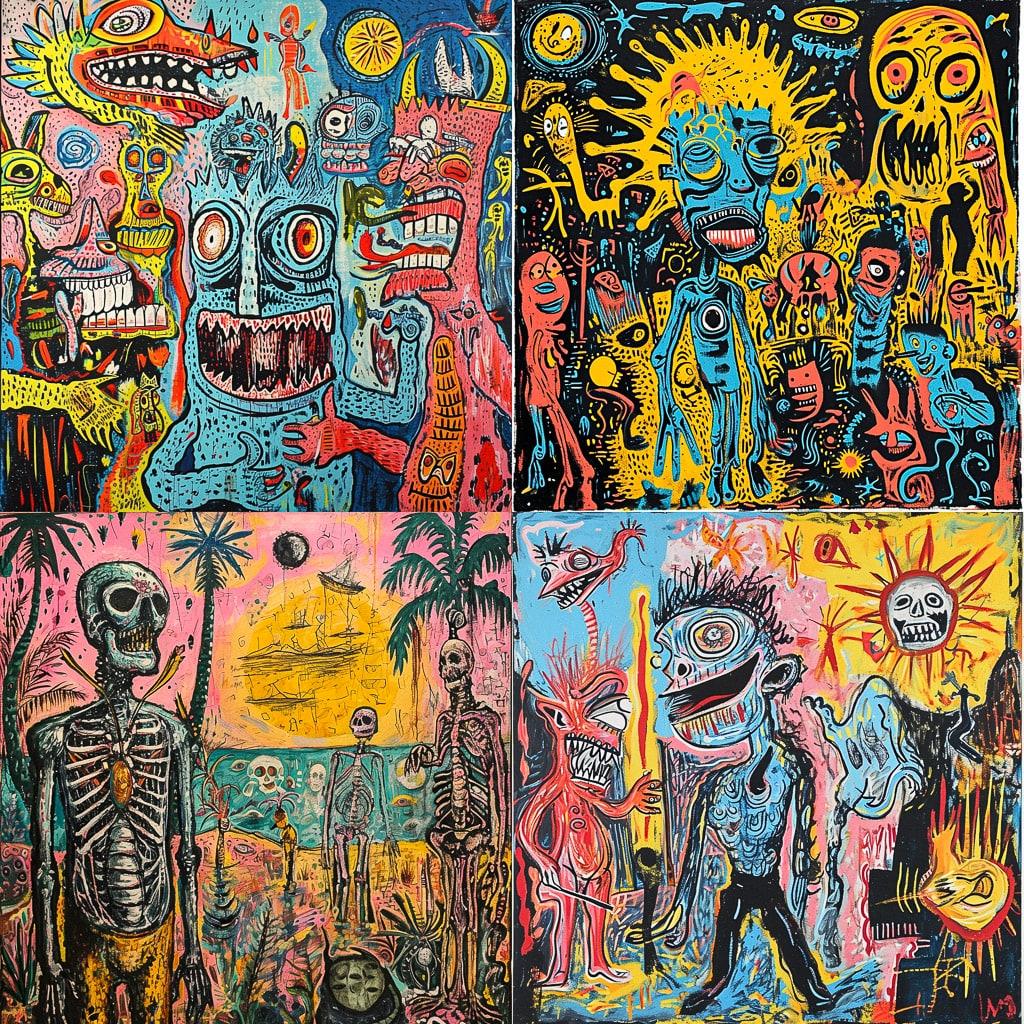 Gary Panter style, Midjourney V6, render 1 of 4