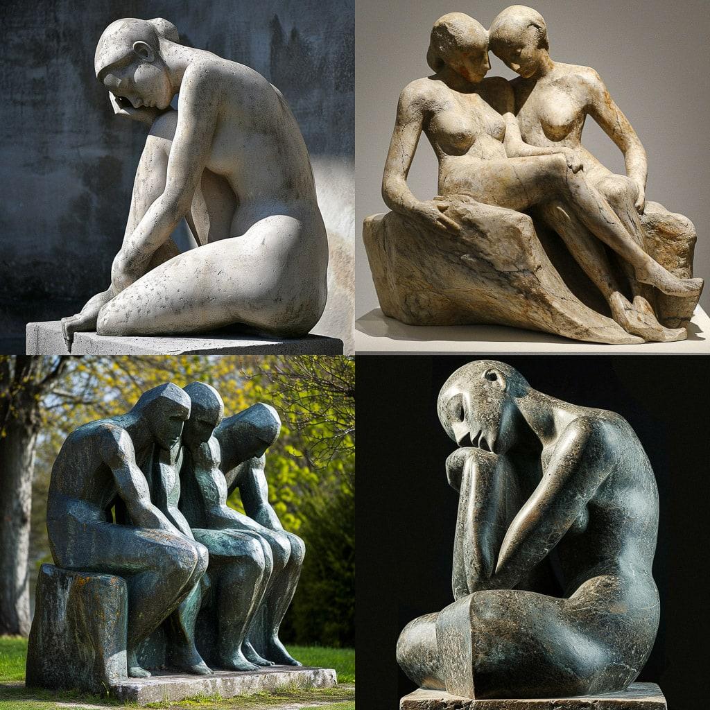Gaston Lachaise style, Midjourney V6, render 1 of 4