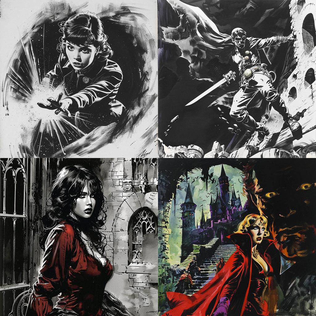 Gene Colan style, Midjourney V6, render 1 of 4