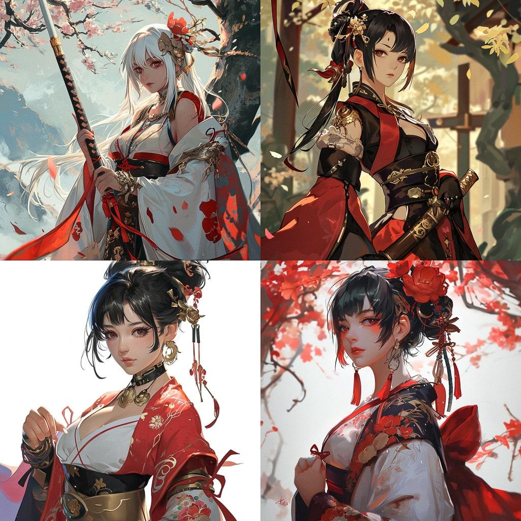 Genshin style, Midjourney V6, render 1 of 4