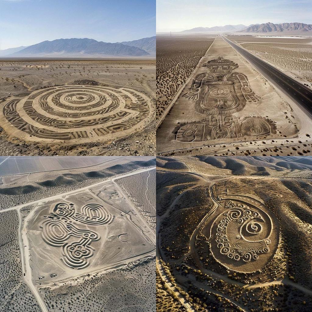 Geoglyph style, Midjourney V6, render 1 of 4