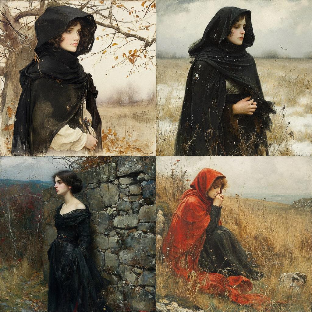 George Henry Boughton style, Midjourney V6, render 1 of 4