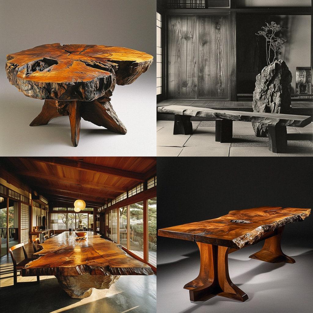 George Nakashima style, Midjourney V6, render 1 of 4