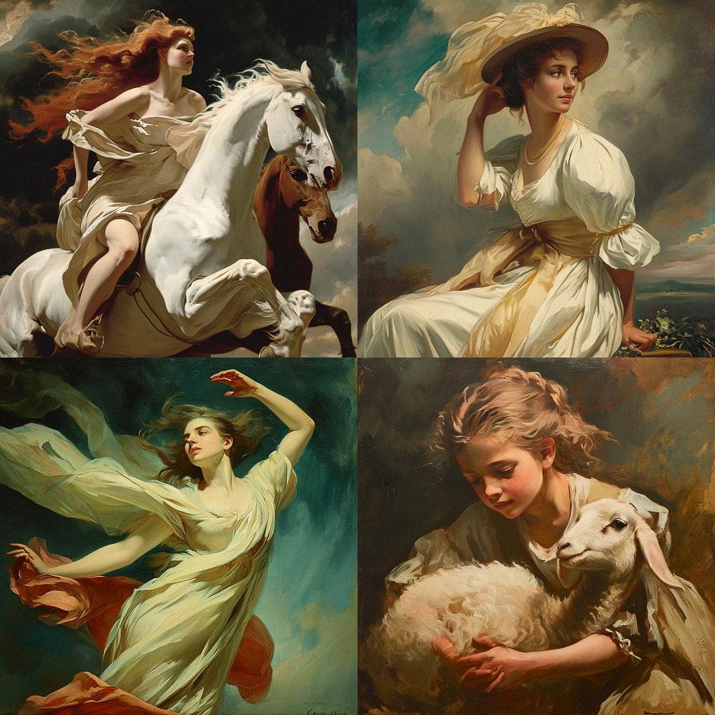 George Romney style, Midjourney V6, render 1 of 4