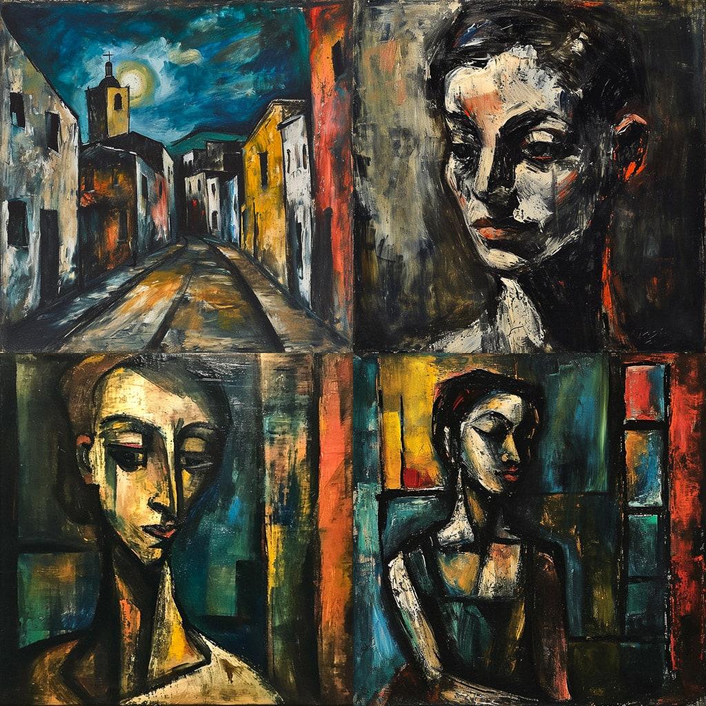 George Rouault style, Midjourney V6, render 1 of 4