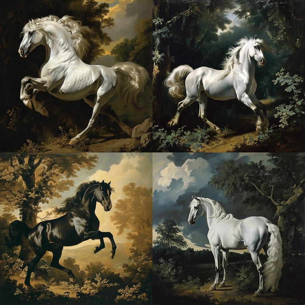 George Stubbs style, Midjourney V6, render 1 of 4