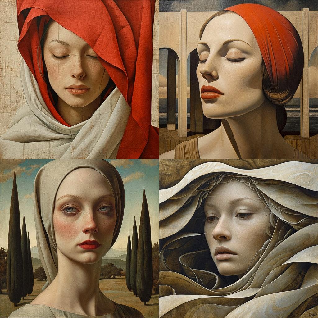 George Underwood style, Midjourney V6, render 1 of 4