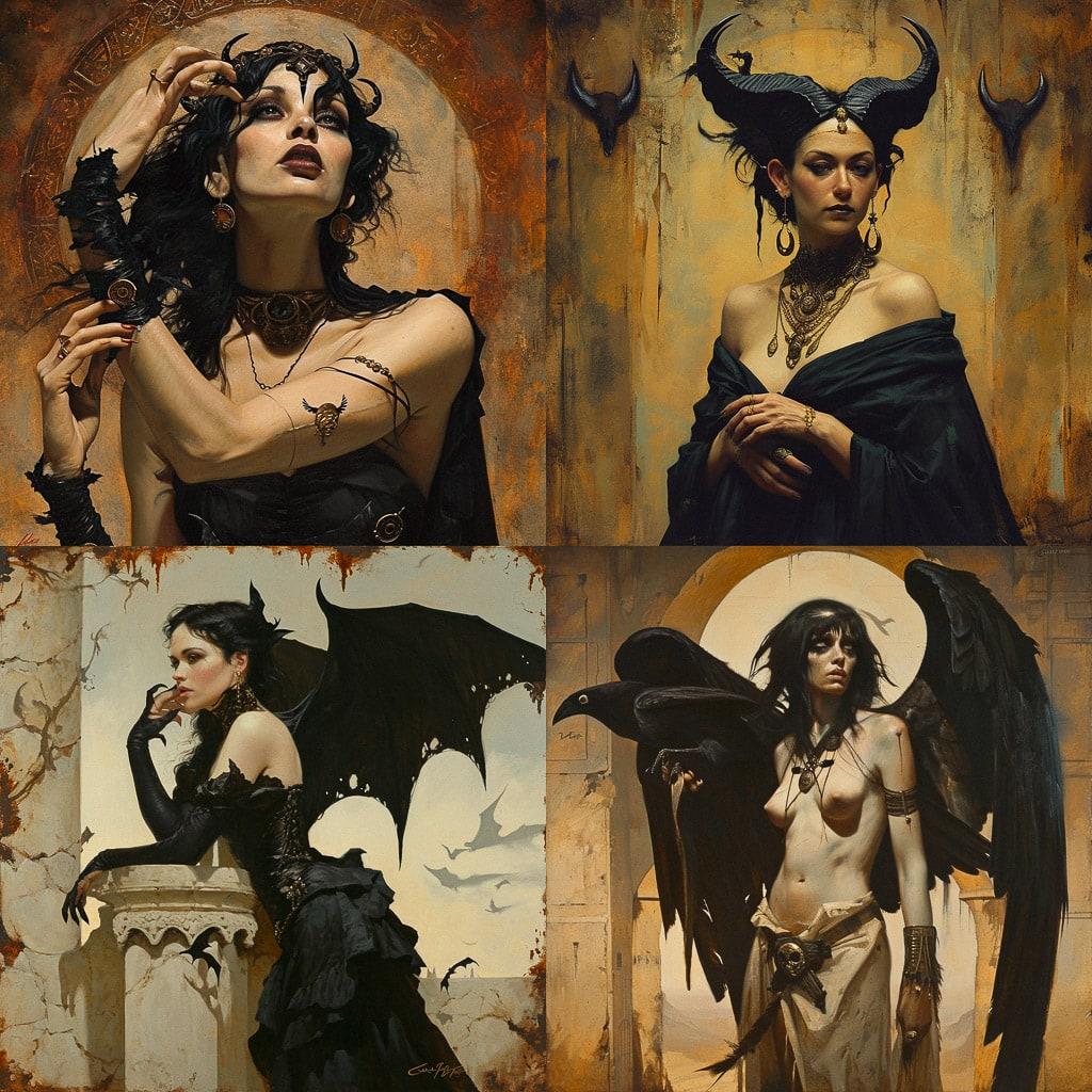 Gerald Brom style, Midjourney V6, render 1 of 4