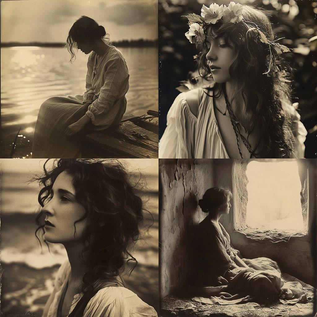 Gertrude Kasebier style, Midjourney V6, render 1 of 4