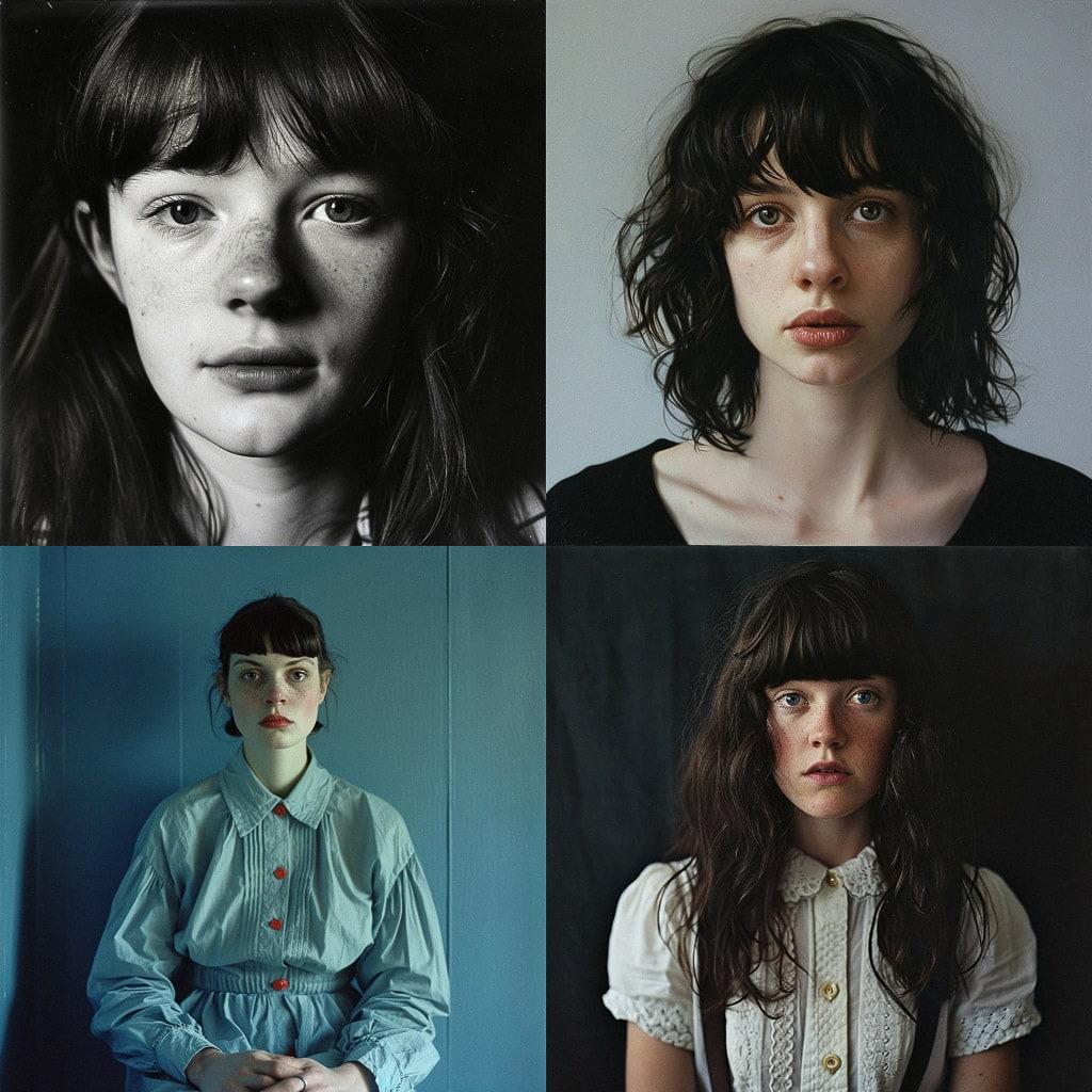 Gillian Wearing style, Midjourney V6, render 1 of 4