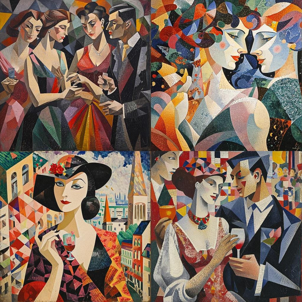 Gino Severini style, Midjourney V6, render 1 of 4