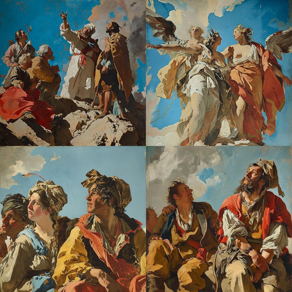 Giovanni Battista Tiepolo style, Midjourney V6, render 1 of 4