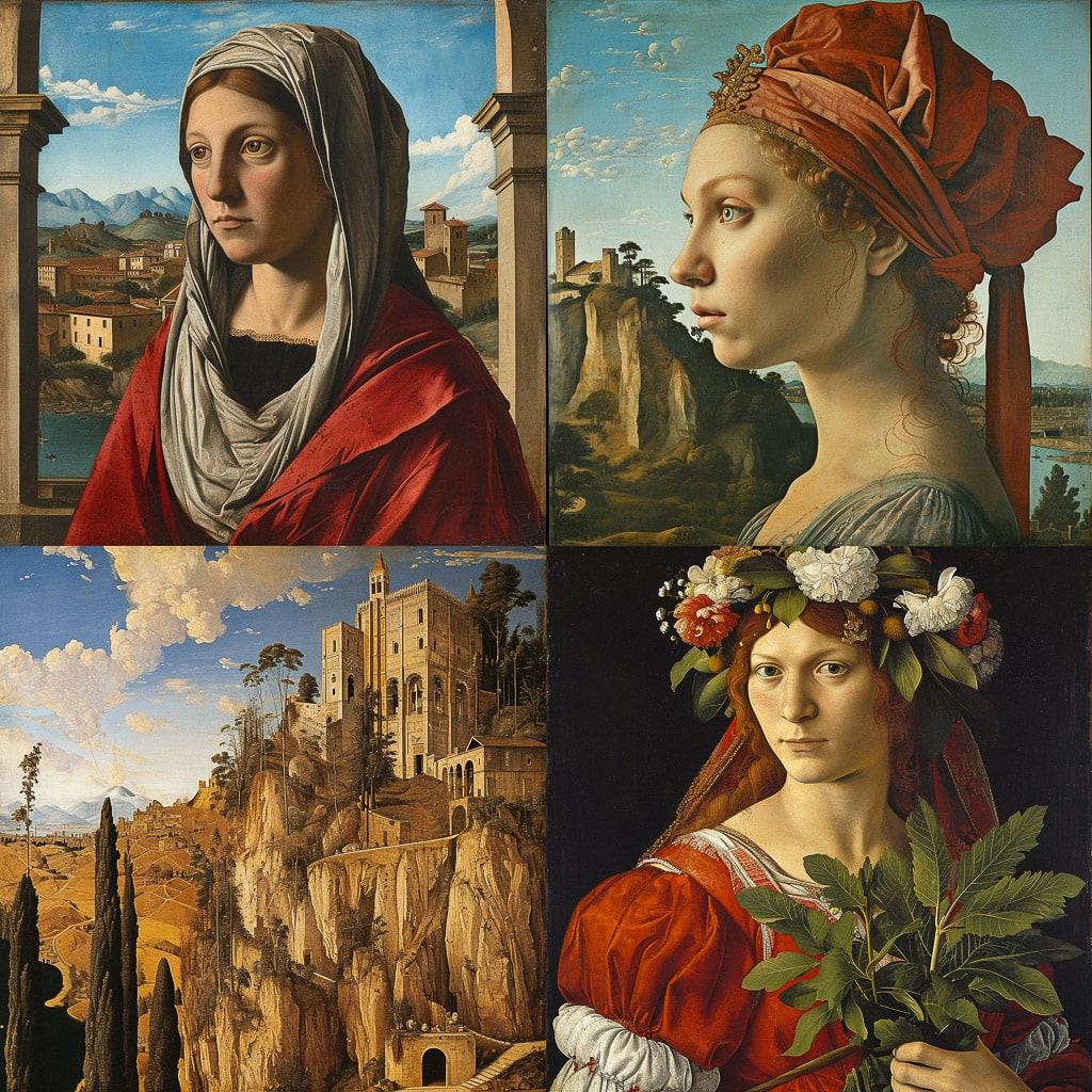 Giovanni Bellini style, Midjourney V6, render 1 of 4
