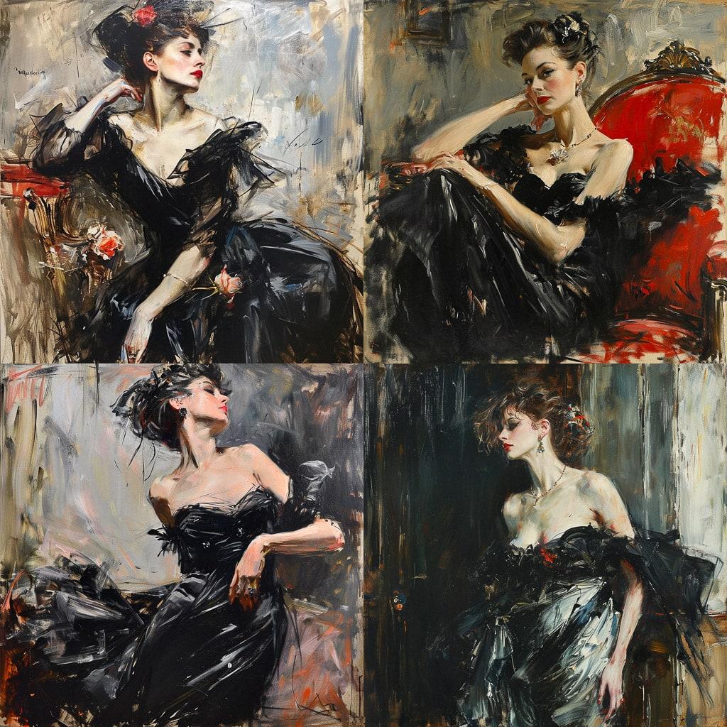 Giovanni Boldini style, Midjourney V6, render 1 of 4