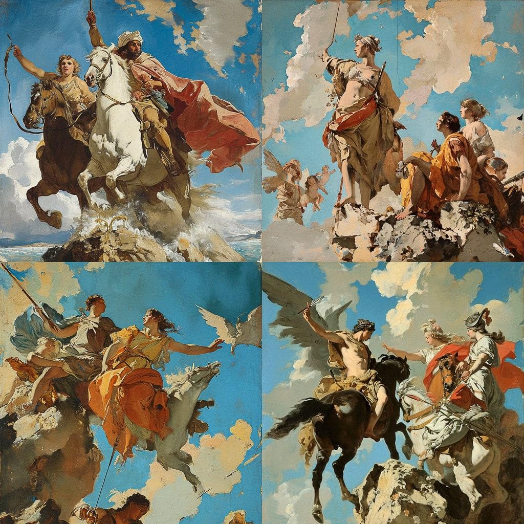 Giovanni Domenico Tiepolo style, Midjourney V6, render 1 of 4