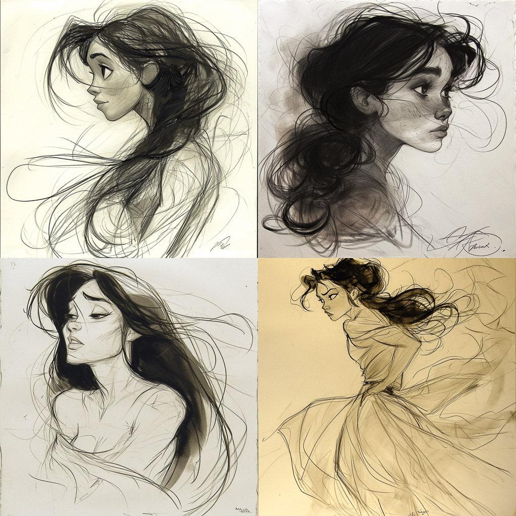 Glen Keane style, Midjourney V6, render 1 of 4