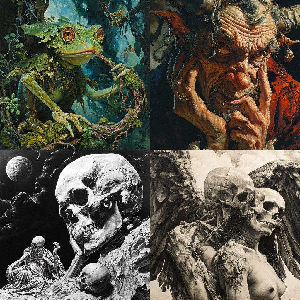 Glenn Fabry style, Midjourney V6, render 1 of 4