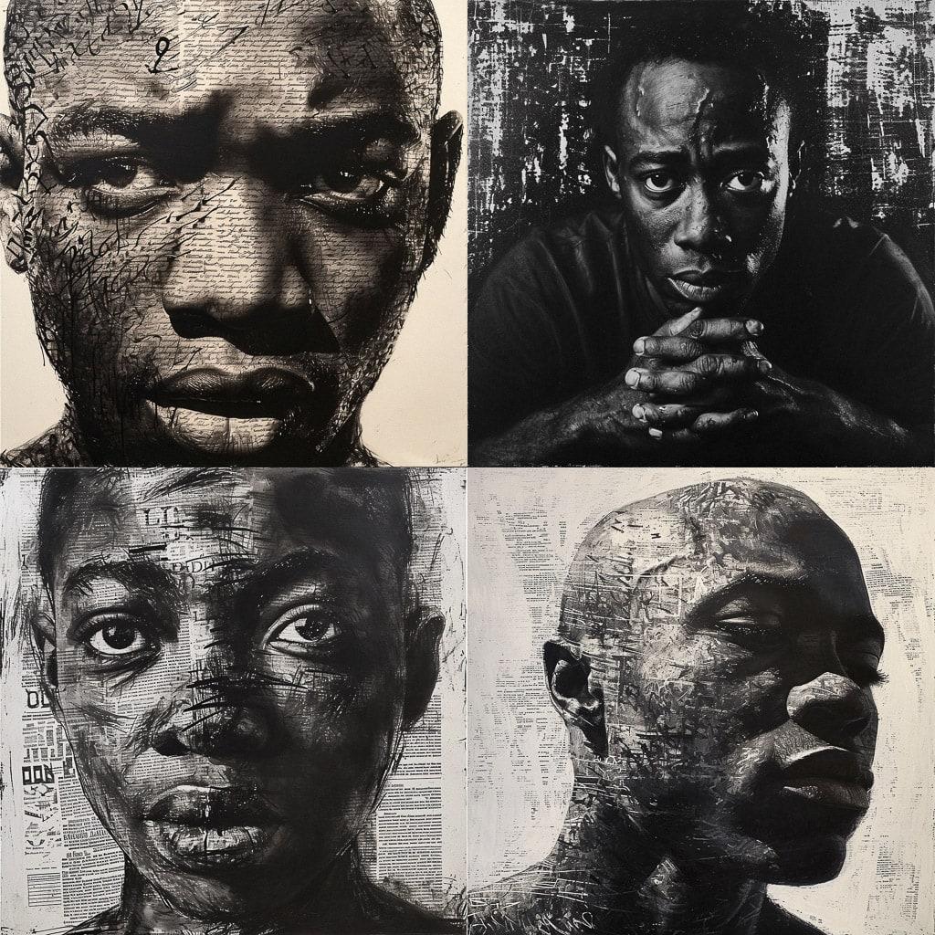 Glenn Ligon style, Midjourney V6, render 1 of 4