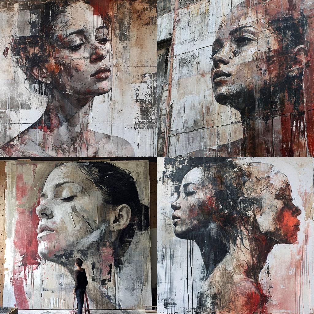 Gonzalo Borondo style, Midjourney V6, render 1 of 4