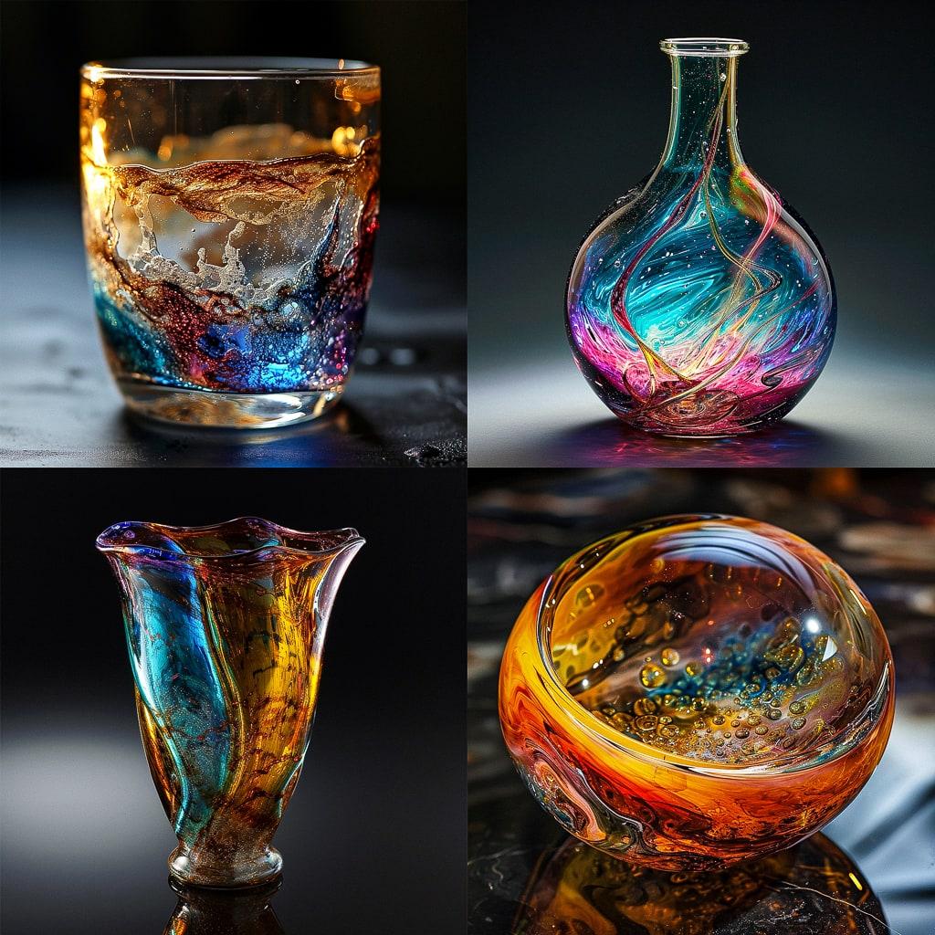 Graal glass style, Midjourney V6, render 1 of 4