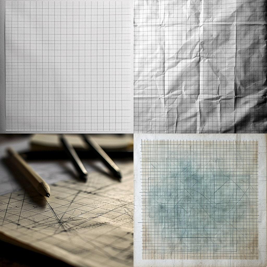 Graph paper style, Midjourney V6, render 1 of 4